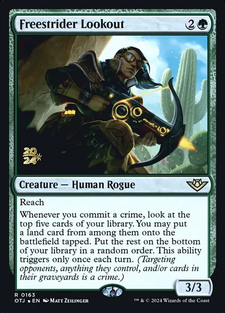 Freestrider Lookout, Magic card POTJ 163s — Outlaws of Thunder Junction Promos set