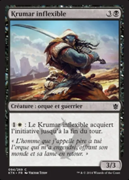 Krumar inflexible, carte Magic KTK 94 — extension Les Khans de Tarkir
