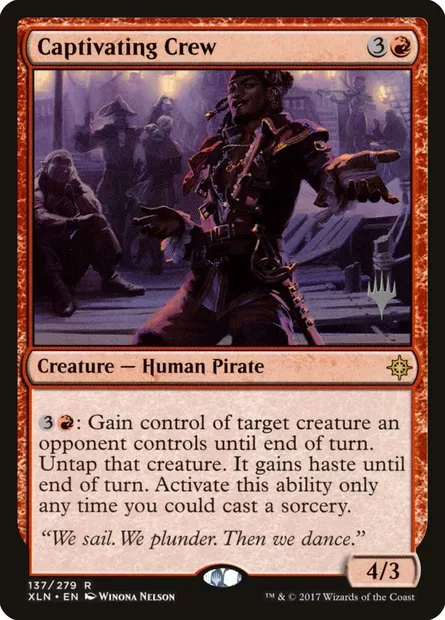 Équipage captivant, carte Magic PXLN 137p — extension Ixalan Promos