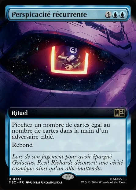 Perspicacité récurrente, carte Magic MSC 341 — extension Marvel Super Heroes Commander