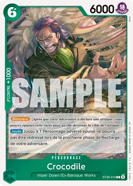 Crocodile, carte One Piece ST30-010 — extension LUFFY ET ACE