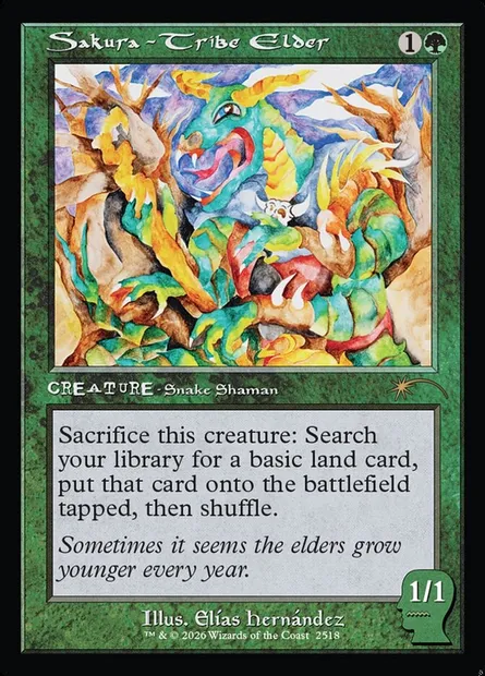 Sakura-Tribe Elder, Magic card SLD 2518 — Secret Lair Drop set