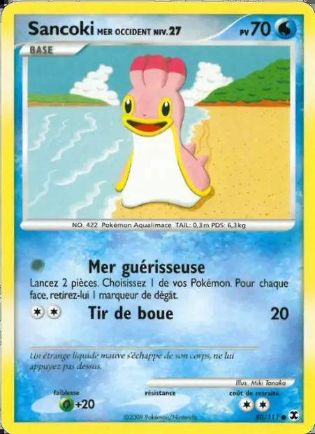Sancoki Mer Occident Niv. 27, carte Pokémon RR 80 — extension Rivaux Émergeants