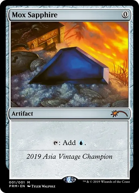 Mox Sapphire, carte Magic OVNT 2019A — extension Vintage Championship