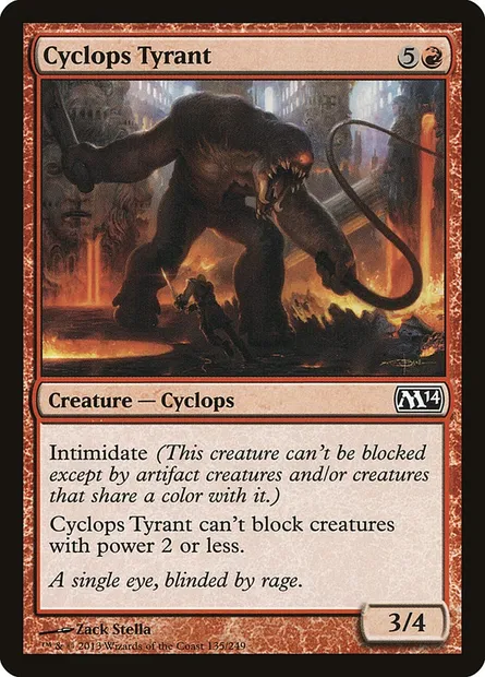 Cyclops Tyrant, Magic card M14 135 — Magic 2014 set