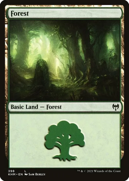 Forest, Magic card KHM 398 — Kaldheim set