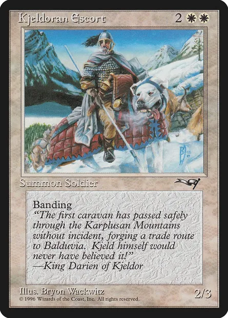 Escorte kjeldorienne, carte Magic ALL 7b — extension Alliances