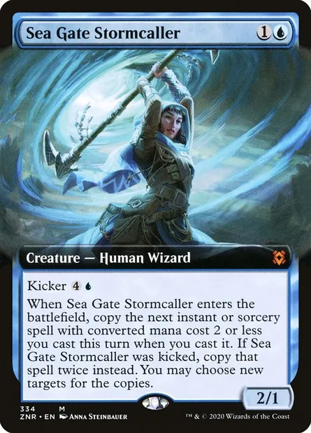 Sea Gate Stormcaller, Magic card ZNR 334 — Zendikar Rising set
