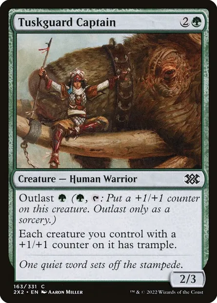 Tuskguard Captain, Magic card 2X2 163 — Double Masters 2022 set