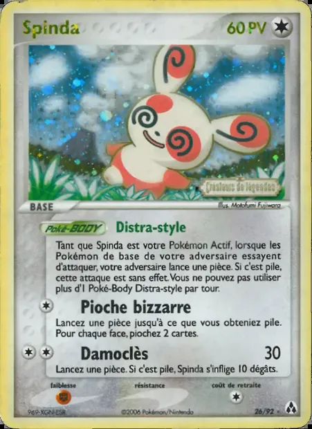 Spinda, carte Pokémon LM 26 — extension EX Créateurs de légendes