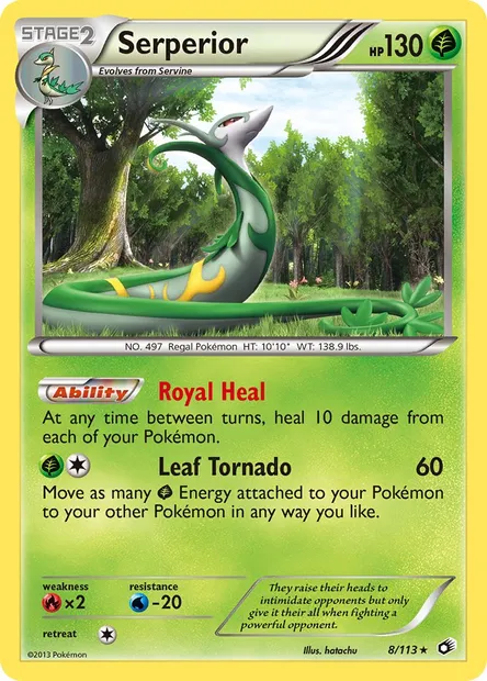 Serperior, Pokémon card LTR 8 — Legendary Treasures set