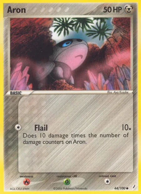 Aron, Pokémon card CG 44 — Crystal Guardians set