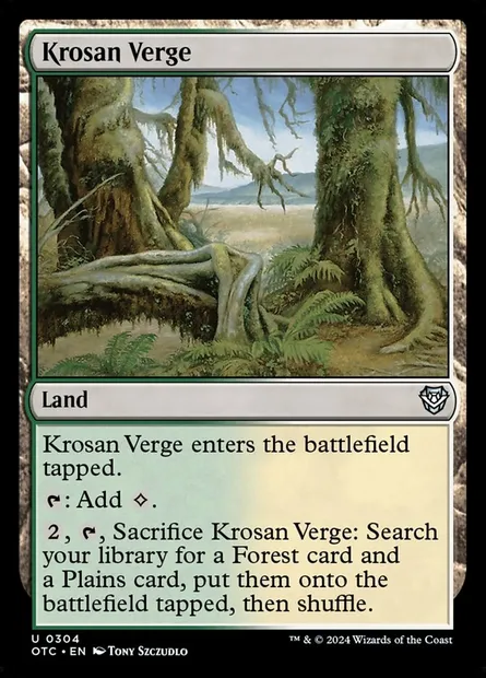 Krosan Verge, Magic card OTC 304 — Outlaws of Thunder Junction Commander set