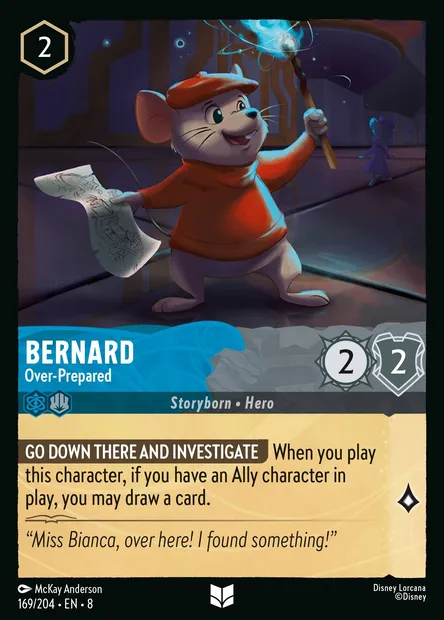 Bernard - Over-Prepared, Disney Lorcana card CH8-169 — The Reign of Jafar set