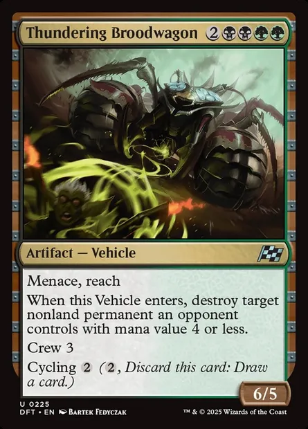 Thundering Broodwagon, Magic card DFT 225 — Aetherdrift set