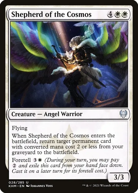 Shepherd of the Cosmos, Magic card KHM 28 — Kaldheim set
