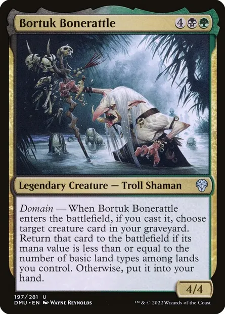 Bortuk Bonerattle, Magic card DMU 197 — Dominaria United set