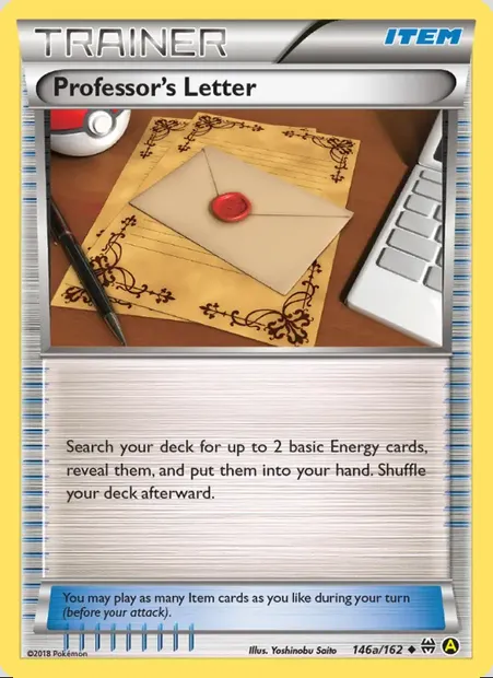 Professor's Letter, Pokémon card BKT 146 — BREAKthrough set