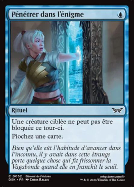 Pénétrer dans l'énigme, carte Magic DSK 52 — extension Duskmourn: House of Horror