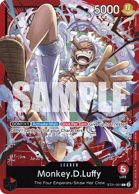 Monkey.D.Luffy, One Piece card ST21-001 — GEAR5 set