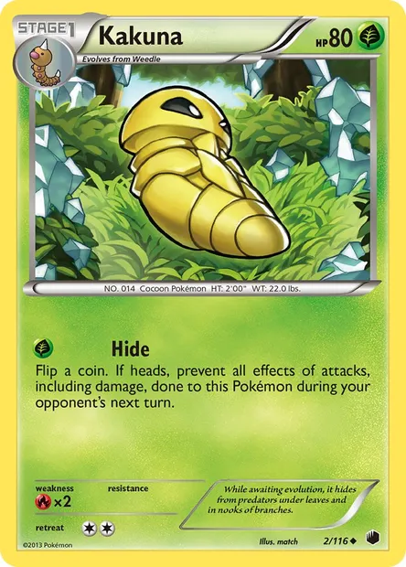 Kakuna, Pokémon card PLF 2 — Plasma Freeze set