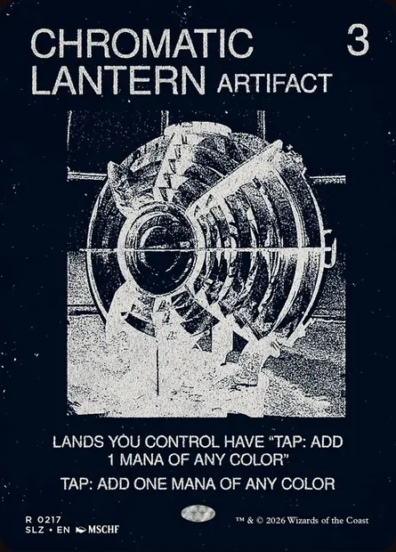 CHROMATIC LANTERN, Magic card SLZ 217 — The Zeta Set set