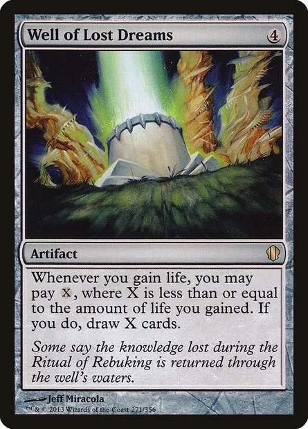 Well of Lost Dreams, Magic card C13 271 — Commander 2013 set