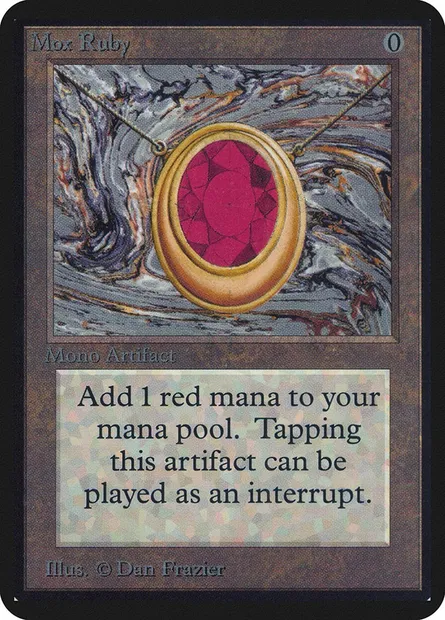 Mox Ruby, Magic card LEA 264 — Limited Edition Alpha set