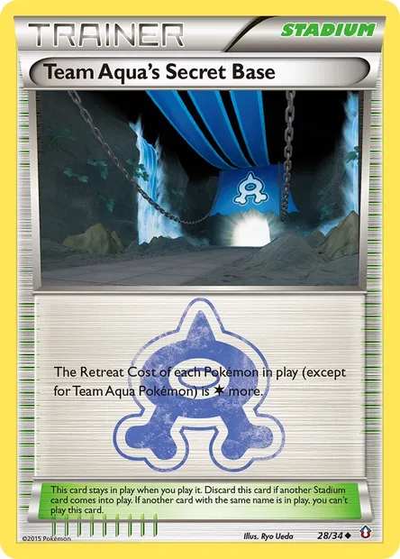 Team Aqua's Secret Base, Pokémon card DCR 28 — Double Crisis set