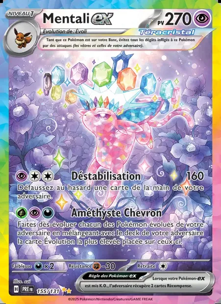 Mentali-ex, carte Pokémon PRE 155 — extension Évolutions Prismatiques