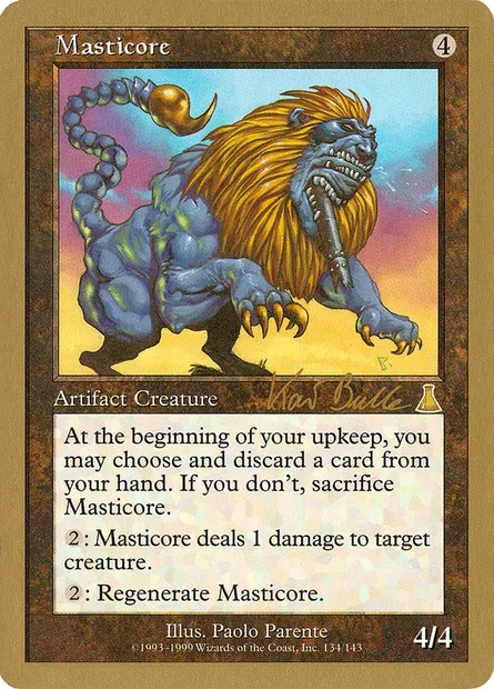 Masticore, carte Magic WC99 kb143b — extension World Championship Decks 1999