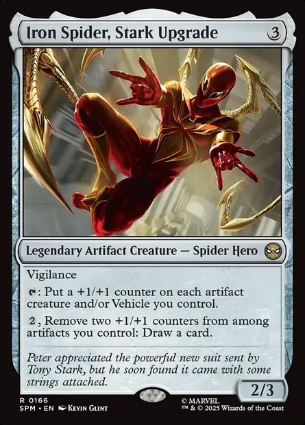 Iron Spider, Stark Upgrade, Magic card SPM 166 — Marvel's Spider-Man set