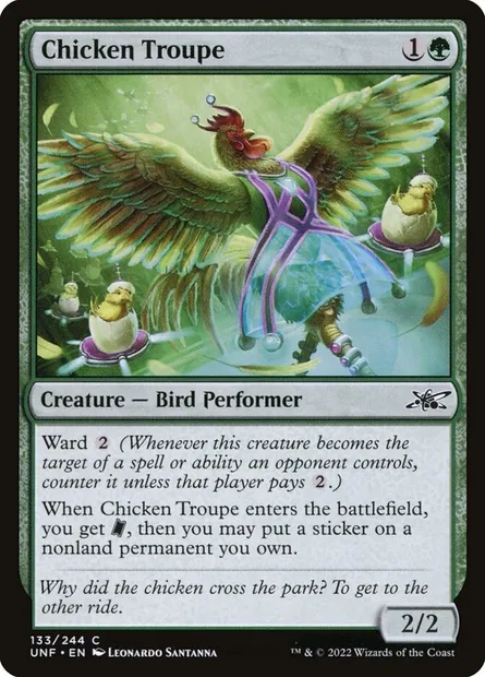 Chicken Troupe, carte Magic UNF 133 — extension Unfinity