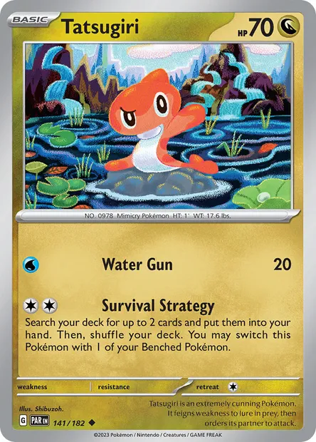 Tatsugiri, Pokémon card PAR 141 — Paradox Rift set