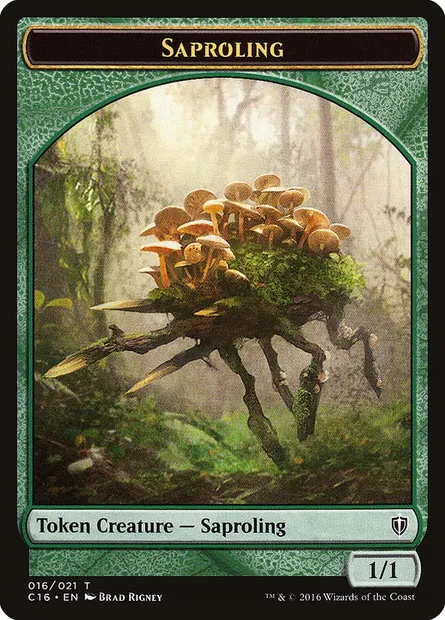 Saproling, carte Magic TC16 16 — extension Commander 2016 Tokens