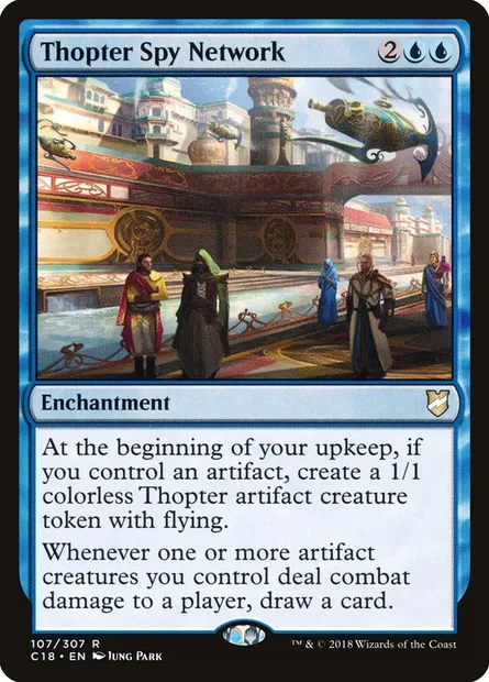 Thopter Spy Network, Magic card C18 107 — Commander 2018 set