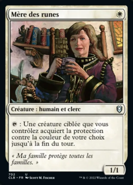 Mère des runes, carte Magic CLB 702 — extension Commander Légendes : la bataille de la Porte de Baldur