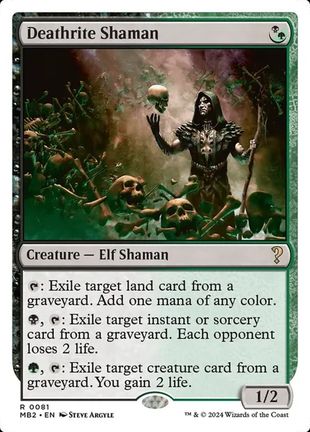 Shamane ritemort, carte Magic MB2 81 — extension Mystery Booster 2