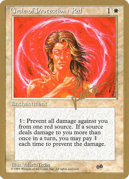 Cercle de protection : rouge, carte Magic PTC bl17sb — extension Pro Tour Collector Set