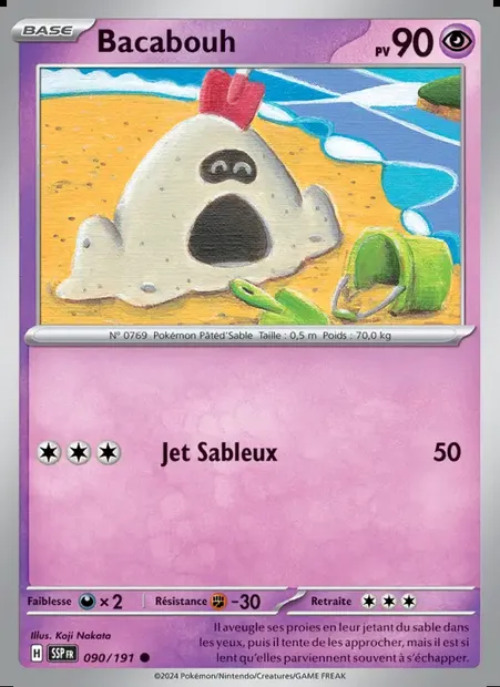 Bacabouh, carte Pokémon SSP 090 — extension Étincelles Déferlantes