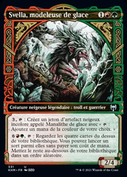 Svella, modeleuse de glace, carte Magic KHM 331 — extension Kaldheim