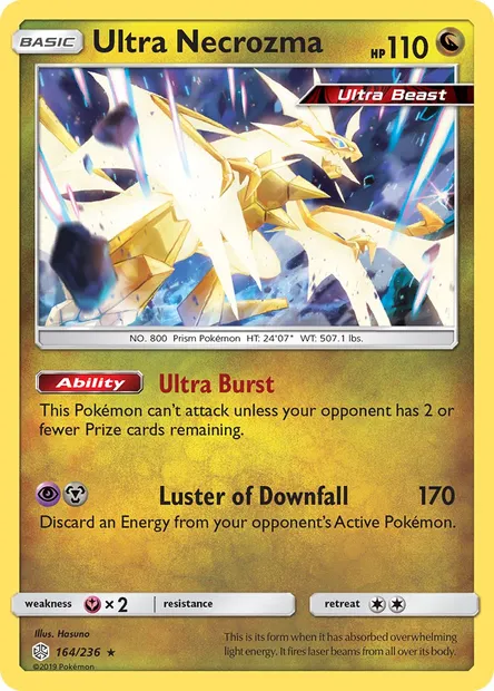 Ultra Necrozma, Pokémon card CEC 164 — Cosmic Eclipse set