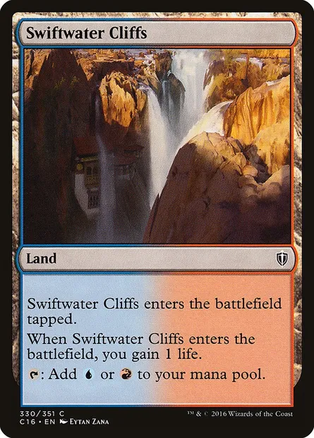 Swiftwater Cliffs, Magic card C16 330 — Commander 2016 set