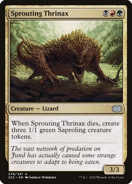 Sprouting Thrinax, Magic card 2X2 278 — Double Masters 2022 set