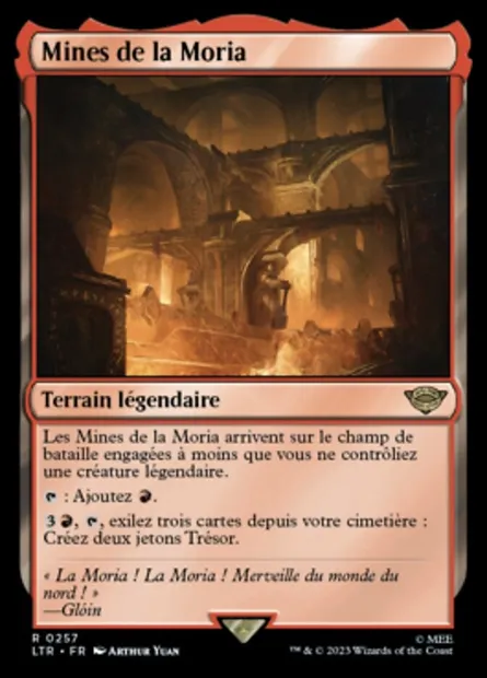 Mines de la Moria, carte Magic LTR 257 — extension Le Seigneur des Anneaux : chroniques de la Terre du Milieu