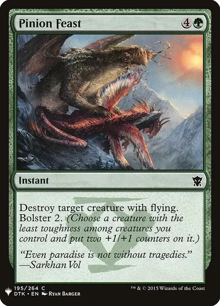 Pinion Feast, Magic card PLST DTK-195 — The List set