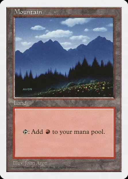 Mountain, Magic card 5ED 445 — Fifth Edition set