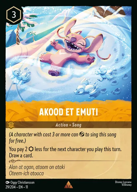 Akood et Emuti, Disney Lorcana card CH11-029 — Winterspell set