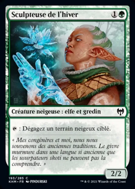 Sculpteuse de l'hiver, carte Magic KHM 193 — extension Kaldheim