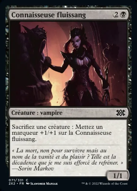 Connaisseuse fluissang, carte Magic 2X2 71 — extension Double Masters 2022